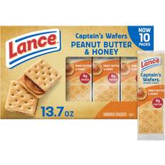 Vegetarian Crackers & Crispbreads Lance Captain's Wafers Peanut Butter and Honey Sandwich Crackers 13.7oz 10pack