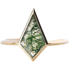 Capucinne Zara Kite Ring - Gold/Agate