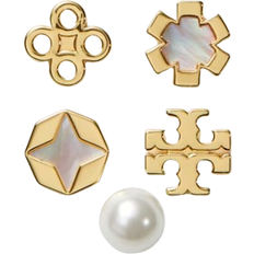 Tory Burch Kira Clover Stud Earring Set - Gold/Mother Of Pearl