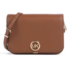 Michael Kors Delancey Medium Leather Messenger Bag - Luggage