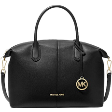 Michael Kors Hyde Large Pebbled Leather Satchel - Black