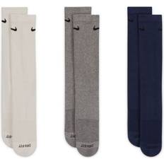 Nike Dri-Fit Everyday Plus Cushion Crew Socks 3-pack - Bone/Grey/Navy