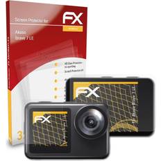 atFoliX 3x panzerfolie für akaso brave 7 le schutzfolie matt&stoßfest Transparent