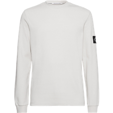 Slim Gensere Calvin Klein Slim Long Sleeve Waffle T-shirt - Eggshell