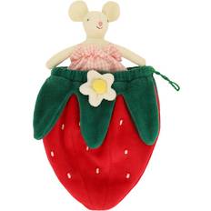 Girls Mouse Doll Strawberry Pouch Set 15cm