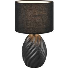 Reality Leuchten TRIO Melva Svart Ø 18 cm Keramik Bordslampa