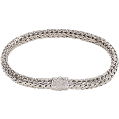 Silver - Unisex Bracelets John Hardy Icon Bracelet 6.5mm - Silver/Diamonds