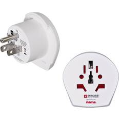 Hama Skross reise-stecker strom-adapter welt usa euro eu de schweiz uk us canada Weiß