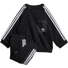 3-6M - Boys Tracksuits Children's Clothing adidas Baby Crew Set - Black