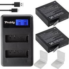 2 stk opprinnelig az16-1 batteri til xiaomi yi lite 4k 4k lcd usb Dobbel lader til xiaoyi handling kamera ii1400 mah 3.85v batteri