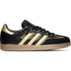 Children's Shoes Adidas Junior Samba Messi Indoor Soccer - Core Black/Gold Metallic/Gum