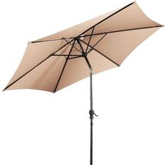 Costway Garden & Outdoor Environment Costway Market Steel 10-Foot Tilt Patio Umbrella Tan