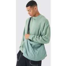 boohooMAN Mens Cross Body Sling Back Bag In Khaki Green One Size