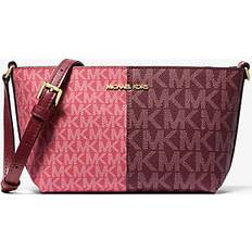 Red Handbags Michael Kors Jet Set Small Two-tone Logo Crossbody Bag