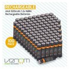 Batteries & Chargers Venom Rechargeable AAA Batteries 100-Pack Black One Size