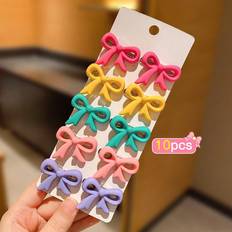 Shein pcs Colorful Bow Tie Design Hair Clips For