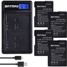 Batmax Batterie Batmax EN-EL14 EN-EL14a LCD USB double chargeur pour Nikon,D5600,D5500,D5300,D5200,D5100,D3200,D3300,P7800,P7700,P7100,P7000 4B avec chargeur