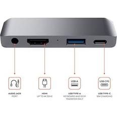 Satechi Datortillbehör Satechi Aluminum Type-C Mobile Pro Hub Adapter