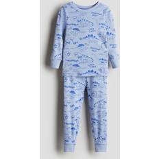 Nightwear H&M Printed Cotton Pajamas Blue 9Y