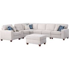 5 Seater Sofas Latitude Run Naomi Beige Sofa 125.2" 5 Seater