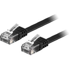 Deltaco Flat Cat6 U/UTP RJ45 - RJ45 M-M 1.5m