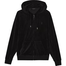 Halan Oversized Zip Through Hoodie - Black