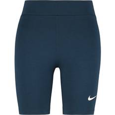 Slim Shorts Nike Sportswear Classic Women's High Waisted 8" Biker Shorts - Armory Navy/Sail