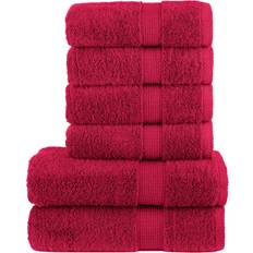 vidaXL Premium Toalla de baño Rojo (140x70cm)