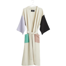 One Size Morgenmäntel & Bademäntel Hay Waffle Bathrobe - Off White/Multi