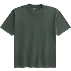 Hollister Boxy Heavyweight Crew T-shirt - Washed Dark Olive