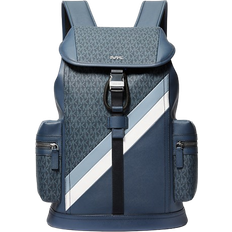 Michael Kors Blue Backpacks Michael Kors Rivington Logo Stripe Backpack - Pale Blue