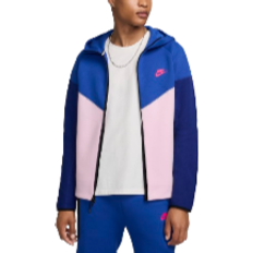 Blu Top Nike Sportswear Tech Fleece Windrunner Men's Full Zip Hoodie - Game Royal/Pink Foam/Deep Royal Blue/Hyper Pink