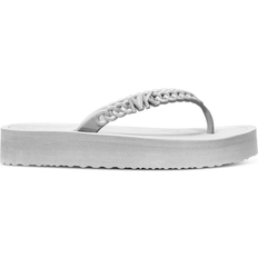 Silver Flip-Flops Michael Kors Zaza Platform - Silver