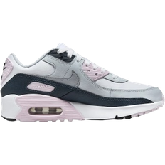 Nike Air Max 90 GS - White/Pink Foam/Armory Navy/Wolf Grey