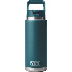 Dishwasher Safe Serving Yeti Rambler with Color-Matched Straw Cap Agave Teal Water Bottle 26fl oz