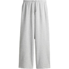 H&M Wide Leg Joggers - Light Grey Melange