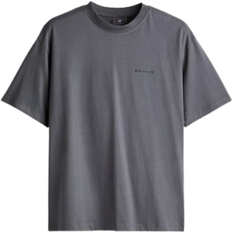 H&M Loose Fit Printed T-shirt - Dark Gray