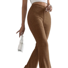 Shein Hosen Shein Women's Simple Solid Color Ribbed Pants