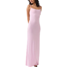 Dame - Slim Kjoler Gina Tricot Soft Touch Maxi Slip Dress - Pink Lady