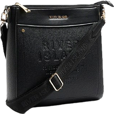 River Island Embossed Cross Body Bag - Black RI