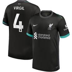 Kamptrøjer Nike Liverpool Away Stadium Shirt 2024-25 with Virgil 4 Printing