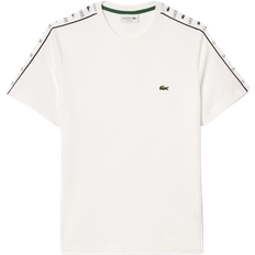 Lacoste T-shirts Lacoste Logo Stripe T-shirt - White