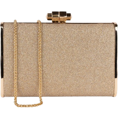 Devica Box Clutch Handbag - Champagne Glitter 
