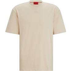 HUGO BOSS Dapolino Logo Print Relaxed Fit T-shirt - Light Beige