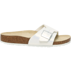 Birkenstock Catalina Shoes Birkenstock Catalina Birko-Flor Embossed - White/BF Shiny Lizard White