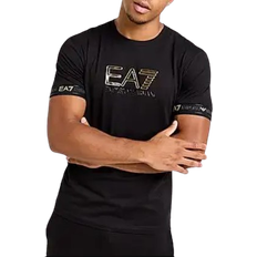 XS T-shirts Emporio Armani EA7 Tape Logo T-shirt - Black