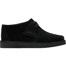 Leather Low Top Shoes Children's Shoes Clarks Older Kid's Desert Trek - Black Suede