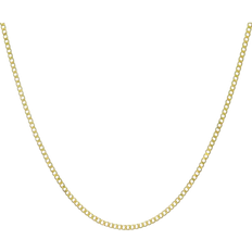 Gold - Men Necklaces T.H.Baker Flat Curb Chain Necklace - Gold