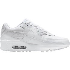 Nike air max 90 white Nike Air Max 90 GS - White/Metallic Silver/White/White