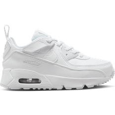 Nike Air Max 90 EasyOn PSV - White/Metallic Silver/White/White